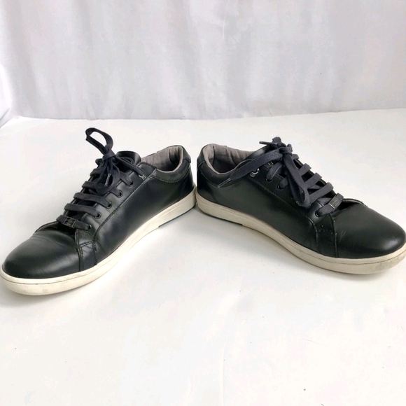Ted Baker Men’s Black Matte Leather Casual Fashion Sneaker Shoe US 9|UK 8|EUR 42 - Picture 3 of 12